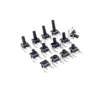20PCS 6X6X15H 6 * 6 * 15mm 4Pin touch button switch Self-reset 90 degrees side insert with bracket NWPNLXEA