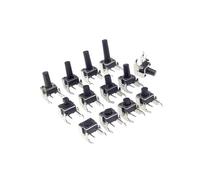 20PCS 6X6X7.3H 6 * 6 * 7.3mm 4Pin touch button switch Self-reset 90 degrees side insert with bracket Square handle NWPNLXEA