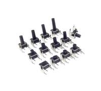 20PCS 6X6X7H 6 * 6 * 7mm 4Pin touch button switch Self-reset 90 degrees side insert with bracket NWPNLXEA