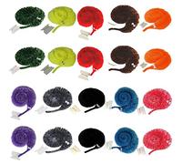 20pcs Accessoires de ver torsadés, chenilles torsadées invisibles, accessoires en peluche torsadés sur corde pour la fête du Mardi Gras, la fête du carnaval, les enfants et les chats (10 couleurs)