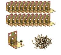 20PCS accolades d'angle robustes supports en forme de L 30x30x30mm, support en L à angle droit à 90 degrés pour étagères d'armoires en bois de meubles, le forfait comprend des vis