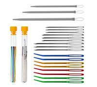 20pcs Aiguilles à Couture Gros Chas, Aiguille à Tapisserie en Acier Inoxydable Aiguille à Laine avec 2 Bouteilles de Stockage pour Aiguilles à Tricoter pour Crochet Couture Tricot (3 Types)