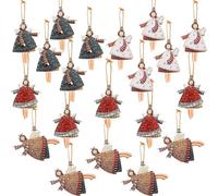 20PCS Ange Décorations de Noël en Bois, Pendentif Ange, d'arbre de Noël Décoration, Endentifs en Bois, Cadeau, Jouet Suspendu pour Vacances, Accueil et Fête