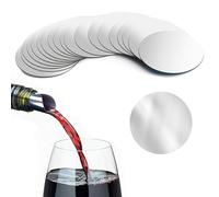 20PCS Anti Goutte Vin Disque,Stop Goutte Bouteille Vin,7.5CM,Réutilisables Pourer Disque,pour le Verseur Vin et Bouteille Huile Olive,Anti Goutte Aluminium Foil,pour Restaurants,Bars et à la Maison