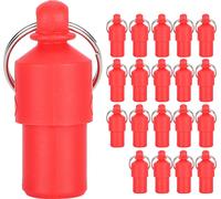 20pcs Antilost Pet Tag Dog Cat Id Name Étiquette d'adresse de rangement -collier de tube de tonneau (rouge)