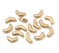 20pcs Arrow 2-hole Beads Ava Eva 5 x 8 mm, Aztec Pale Gold (1710), Bohemian Crystal Glass, Czech Republic 11109035