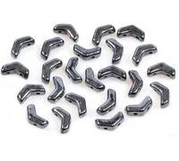 20pcs Arrow 2-hole Beads Ava Eva 5 x 8 mm, Black Hematite (23980-14400), Bohemian Crystal Glass, Czech Republic 11109035