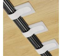 20pcs Attaches-câbles auto-adhésives en nylon durable - Fixations d'anneau blanc, pratiques pour l'organisation des câbles d'alimentation, ruban de câble flexible multi-usage pour la maison et le bure
