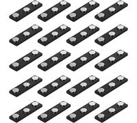 20pcs Badges Nominatifs Aimantés, Badge Magnétique Auto-Adhésif, Badges Nominatifs Pour Vêtements, Porte-Badge Nominatif En Métal Avec Aimant À 3 Points