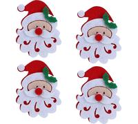 20PCS/Bag Joyeux Noël Ornement Cloth Patch DIY Père Noël Elan Motif Flocon de Neige Accessoires de NoëlTête de Père Noël