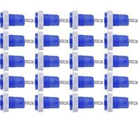 20Pcs Banana Socket Binding Post Adapter Brass Safe Welding Type Grounding Terminal 4mm 402 1KV 32ABlue