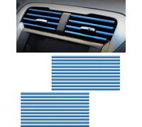 20pcs Bandes Décoration De Sortie D'air De Voiture,Voiture Accessoires Interieur,Bande Décorative Pour Climat Ur De Voiture,Bande D'aération Pour Bouches D'aération(Bleu)[Rou5242748]