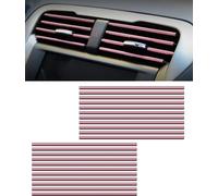 20pcs Bandes Décoration De Sortie D'air De Voiture,Voiture Accessoires Interieur,Bande Décorative Pour Climat Ur De Voiture,Bande D'aération Pour Bouches D'aération(Rose Glacé)[Rou5242743]