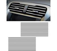20pcs Bandes Décoration De Sortie D'air De Voiture,Voiture Accessoires Interieur,Bande Décorative Pour Climat Ur De Voiture,Bande D'aération Pour Bouches D'aération(Argent)[Rou5242742]