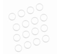 20pcs bébé Silicone Pacificier Silicone O Anneau, Support D'adaptateur de Chaîne de Sucette Factice, Taille Intérieure de 0,98 Pouce (WHITE)