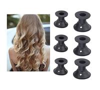 20pcs Bigoudis en Silicone, Flexibles Sans Chaleur Forme de Champignon Bigoudi Pour la Maison Silicone Femmes Filles Outil Coiffure Ensembles Curling Tool Cheveux Boucles Spirale Coiffage Noir