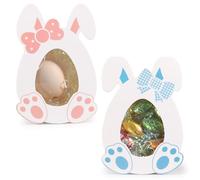 20Pcs Boîte Bonbon Pâques Ballotin en Forme de Lapin Sachet Dragée en Carton Cadeaux Fête pour Enfant Garçon Fille