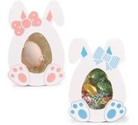 20pcs Boîte Bonbon Pâques Ballotin En Forme De Lapin Sachet Dragée En Carton Cadeaux Fête Pour Enfant Garçon Fille