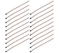 20pcs Câble d'extension Servo RC 30cm Connecteur Femelle à Tête Unique à Extrémité Plaquée Étain 3mm Fil 30 Noyaux 26AWG pour Avion RC