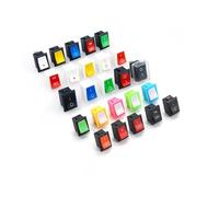 20PCS Cheap Price KCD1-101 ON-OFF Rocker Swith 2/3 Pin Terminal 21 * 15mm KCD1 Rocker Toggle Switch 10A125V6A250V NWPNLXEA(ON-OFF-ON Black)