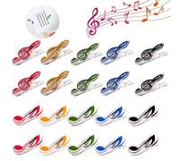 20PCS Clips Partition en Plastique,Note de Musique Clips,Pinces en Forme de Notes de Musique en Plastique Transparent,pour Piano Partitions Livres Documents Pages (2 Styles,5 Couleur)