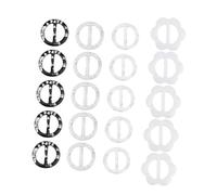 20pcs Clothes Waist Womens Circle Button Clasp Hair Scarves Clips Silk Scarf Rings Shawls for Women Tie Buckle Resin