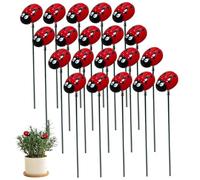 20pcs coccinelles pour Le Jardinage, enjeux de Plante décoratif en résine imperméable de 12 Pouces, décoration Jardin Bug la Femme à Vie pour pavé pelouse Fleurs