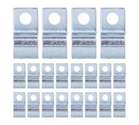 20PCS Collier de Serrage à Trou Unique, Acier Inoxydable 304 Zingué, Clips de Tuyau pour Anneaux en Caoutchouc, Tuyaux en Acier - Résistant à la Corrosion, Finition Lisse, Usage (14mm)