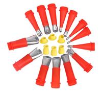 20pcs Conseils de calfeutrage Kit d'outils de calfeutrage en acier inoxydable avec fixation, accessoires pistolet calfeutre réutilisables pour les espaces porte la fenêtre la cuis