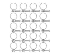 20pcs Cord d'établissement de tuyaux à double fil 201 Claiments de tuyaux réglables en acier inoxydable robustes pour le ménage industriel (21-25 mm)
