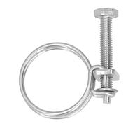 20pcs Cord d'établissement de tuyaux à double fil 201 Claiments de tuyaux réglables en acier inoxydable robustes pour le ménage industriel (16-19 mm)