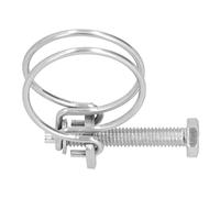 20pcs Cord d'établissement de tuyaux à double fil 201 Claiments de tuyaux réglables en acier inoxydable robustes pour le ménage industriel (19-22 mm)