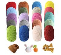 20pcs Coton Yarn pour crochet, multicolore Super Milk Coton Yarn pour tricot Crochet Baby Gars Hat Socks Scarf Making