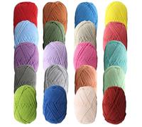20pcs Coton Yarn pour crochet-sport Poids Fil, Multicolor Super Soft Milk Coton pour tricot Crochet Baby Gars Hat Socks Scarf Making