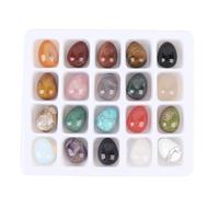 20pcs Crystals and Stones Set, Rocks Collection Nature Rock and Crystal Collection Science Kit avec Carte d'identification en Pierre éducative pour Les Enfants de Plus de 5 Ans