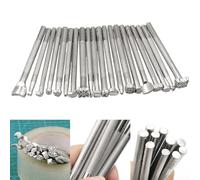 20pcs Cuir Estampage Outil Kit pour Artisanat Portefeuilles Ceintures Sacs et DIY Projets de Bricolage avec Poinçons de Sculpture en Acier Inoxydable