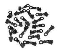 20pcs Curseurs de Fermeture à Glissière, Fermeture à Glissière en Résine de 6 Mm de Large Dents Fermeture à Glissière Kit de Remplacement de Réparation Taille # 5(le noir)