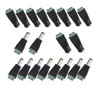 20Pcs DC d'alimentation Connecteur Mâle/Femelle 2,1 x 5,5 mm Fiche 12V Prise Jack Adaptateurs, pour Prise pour caméra de vidéo