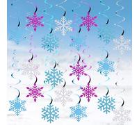 20pcs Décoration Flocons Neige d'hiver Suspendre, Impression Recto Verso Décoration Suspendre Flocons Neige Banderoles Plafond Suspendre Flocons Neige Décoration Fêtes d'anniversaire d'hiver