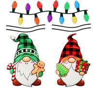 20pcs Decoration Noel Voiture, Aimants de Lumière d'Ampoule Réfléchissants Aimant de Fil Aimant Gnome de Noël Aimants de Réfrigérateur de Noël pour Voiture Boîte Aux Lettres Fenêtre Garage