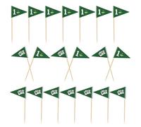 20pcs Drapeaux de Cure-Dents, Pics à Cocktail de Golf Mini Bâtonnets Fruits Cupcakes Décorations Drapeaux en Bâtonnets Alimentaires pour Bébé 1er Anniversaire Fête Nourriture Bar Décorations