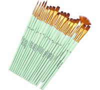 20pcs Draw Paint Brushes Set Artist Paintbrush Multiple Mediums Brushes with Nylon Hair for Artist Acrylic Aquarelle Watercolor Gouache Oil Face Painting for Great Art Drawing Supplies for Painter Stu