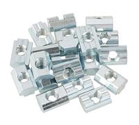 20pcs Écrou coulissant standard Écrou à glissière en T en acier au carbone galvanisé pour les accessoires de profilés en aluminium(T-Nut-Muttern Typ 40 M8)