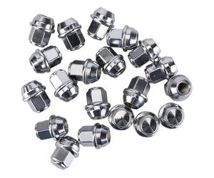 20PCS Écrou de roue Chromé M12x1.5 pour jante alu Ford B-Max C-Max II Ecosport Fiesta 6 7 Focus 3 Mondeo Écrous de roue fermés avec 19mm et siège conique 60° 46708 5114407 12657 45139 29001