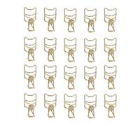 20pcs Elegant Hollow Design Metal Paper Clips Strong Clamping Force for Office Documents Organizing Iron Material 1.5x2.9cm (Gold)