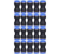 20pcs en acier inoxydable Connecteur pneumatique droit push raccords de connexion pour le traitement textile de l'hôpital de tube d'air PU 16