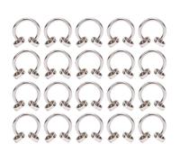 20pcs en Alliage de Zinc C Boucles en Forme, 10 Mm en Alliage à Double Tête Boucle Rivet avec des Amateurs D'artisanat dans la Décoration Matérielle de la Chaussure pour le