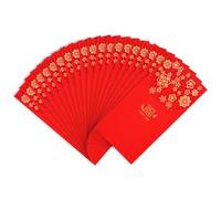 20pcs Enveloppes Rouges, 17,8x8,7cm Design Creux Grande Poche pour Argent Porte-Bonheur du Nouvel An Chinois, pour la Fête du Printemps, les Mariages, les Anniversaires, les Cadeaux