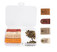 20PCS etiquette fait main 4 styles PU étiquettes en cuir faites à la main Étiquettes en cuir artisanales rivetées etiquettes personnalisées artisanales"made with love"à tous les types de vêtements DIY