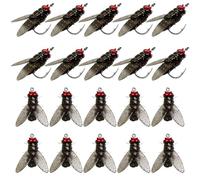 20pcs Fly Fishing Flies Fishing Lares Trout Bass Bass Fly Fishing Lares Kit Black Fishing Flies Scents Accessoires DE PROCHÉ Floy